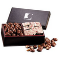 Chocolate Almonds & Peppermint Bark in Faux Leather Gift Box